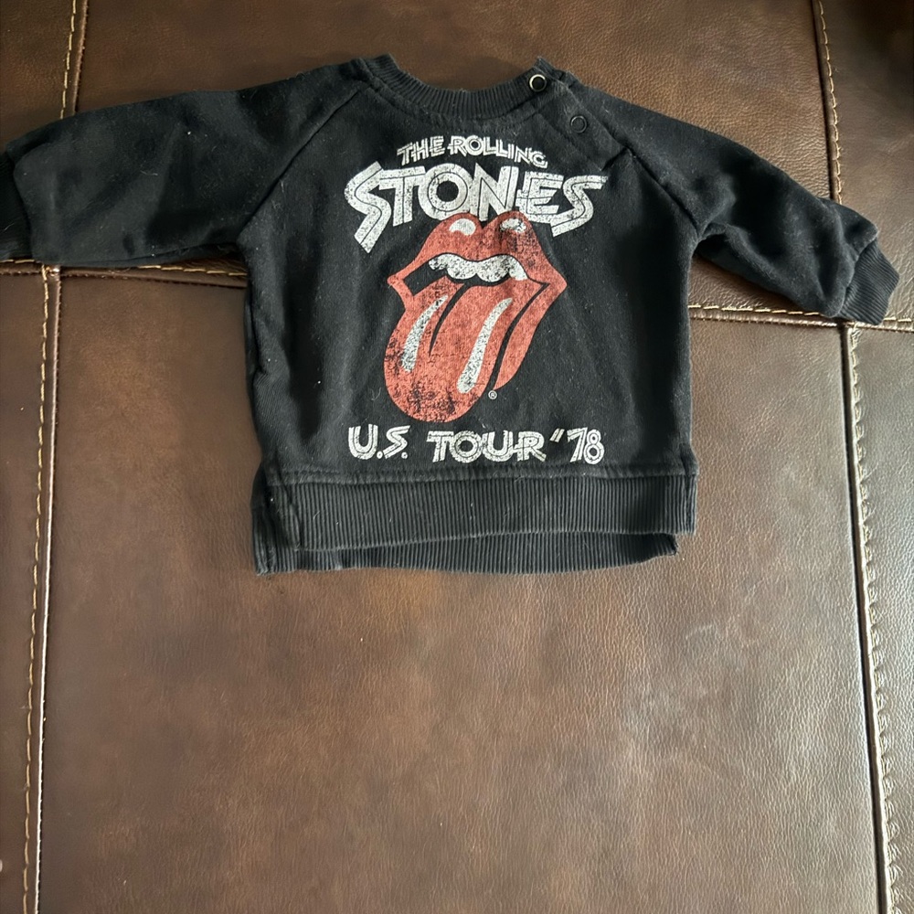 0-3 m Kids Black Rolling Stones Tour Shirt